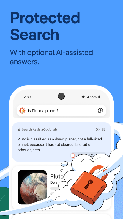 DuckDuckGo, optional Duck.ai screenshot
