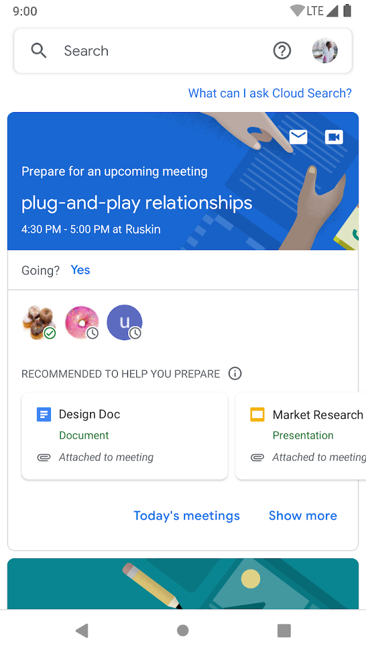 Google Cloud Search screenshot