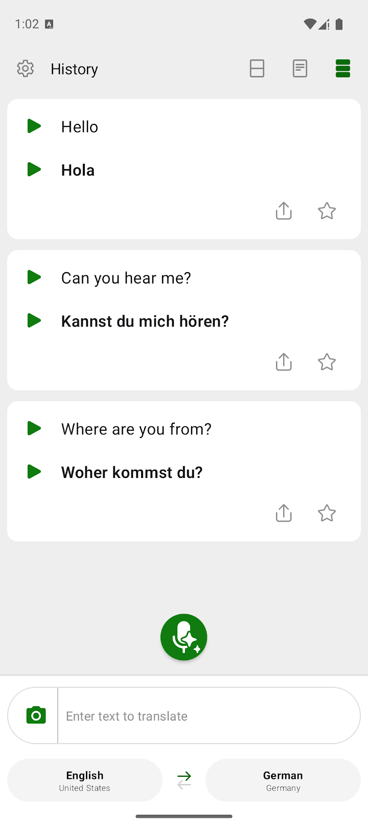 Microsoft Translator screenshot