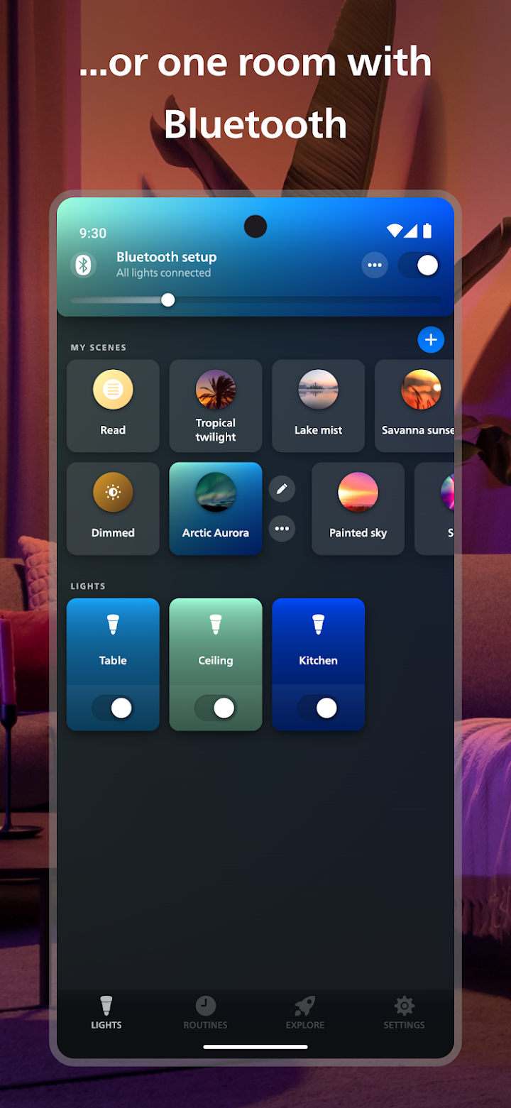 Philips Hue screenshot
