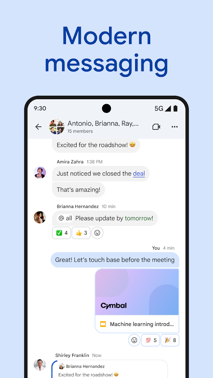 Google Chat screenshot