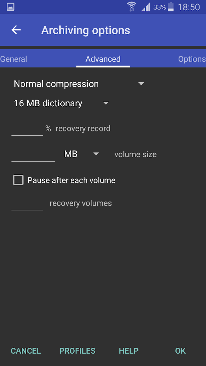 RAR screenshot