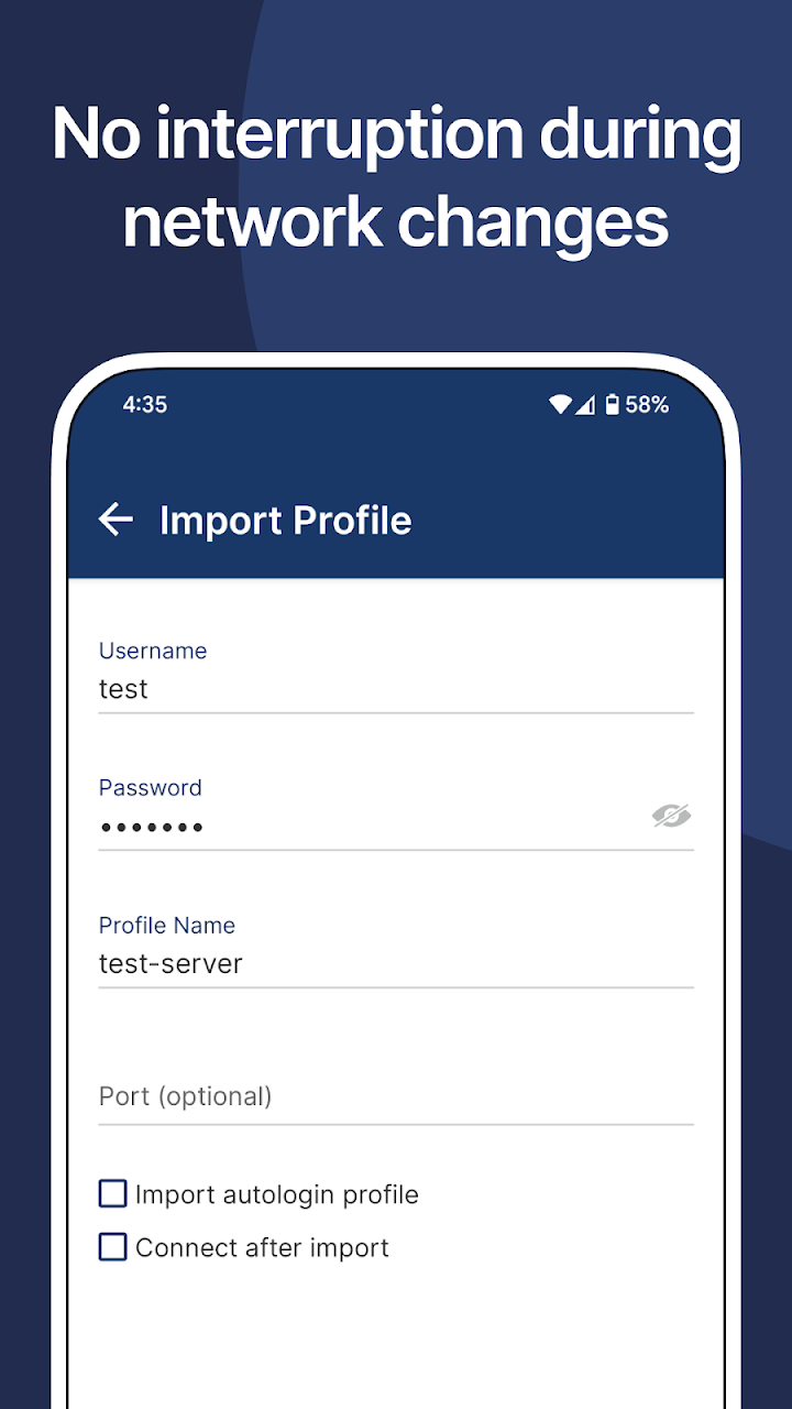 OpenVPN Connect screenshot