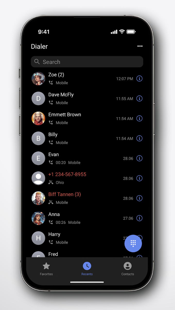 Right Dialer screenshot