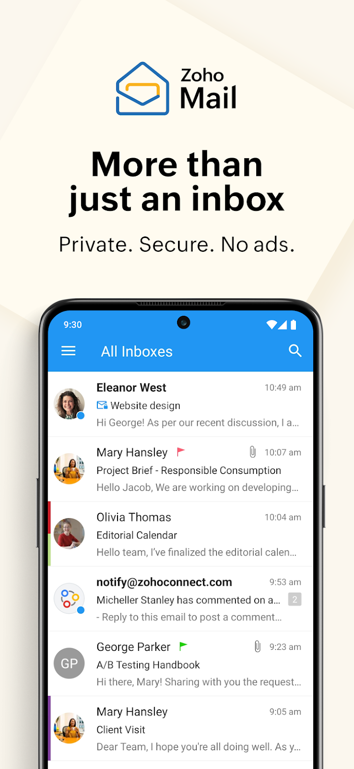 Zoho Mail - Email and Calendar screenshot