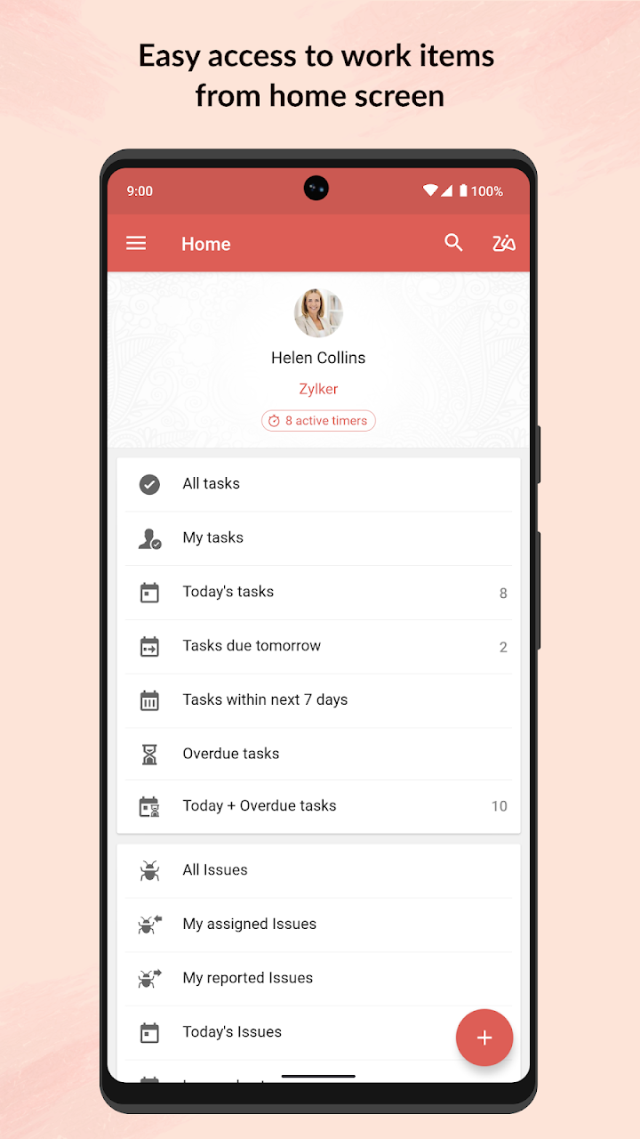 Zoho Projects screenshot