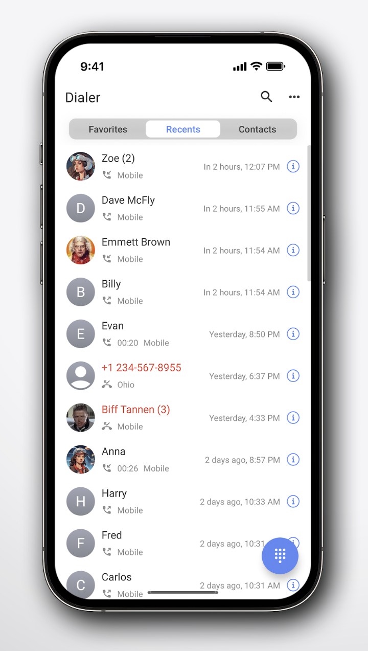 Right Dialer screenshot