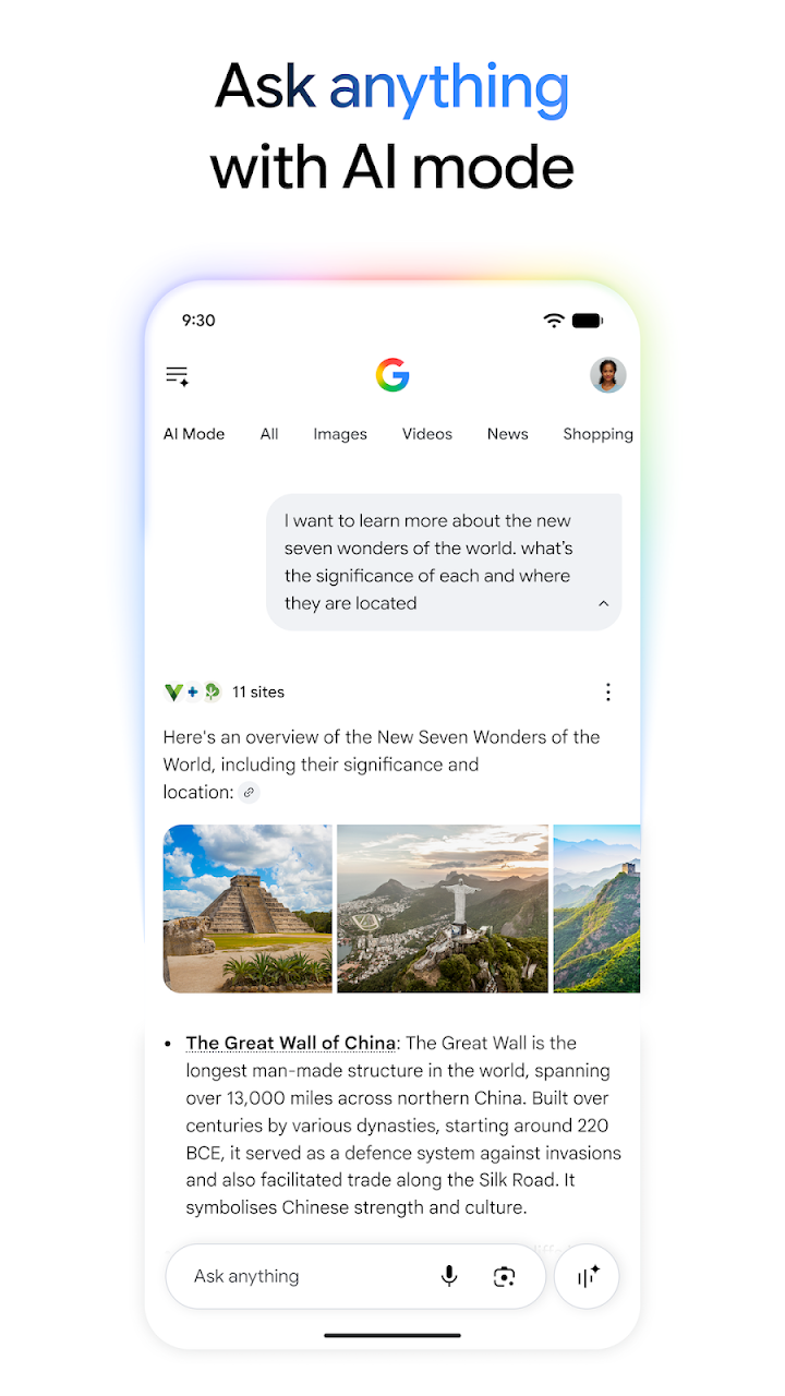 Google Go screenshot