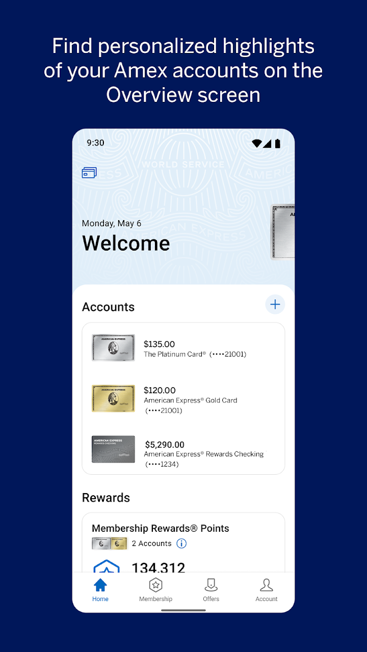 Amex screenshot