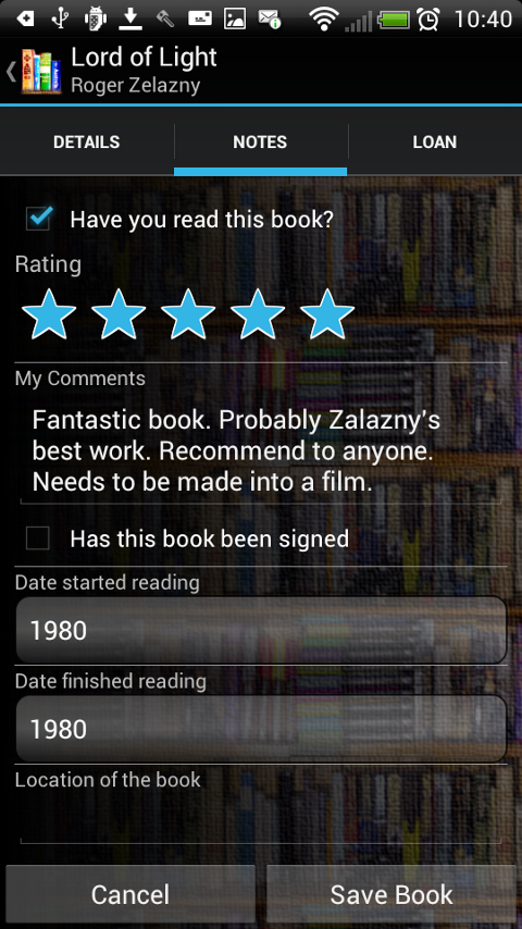 Book Catalogue screenshot
