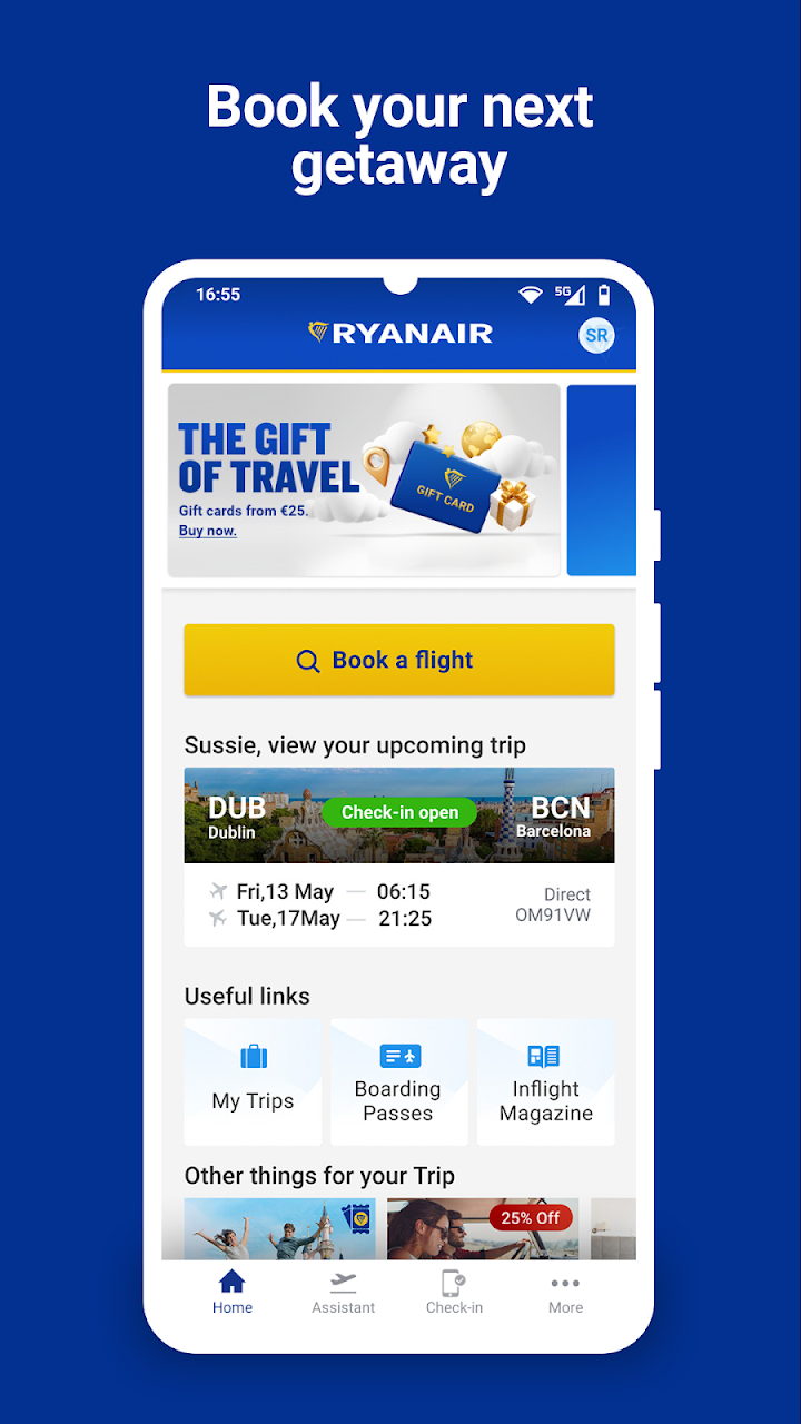 Ryanair screenshot
