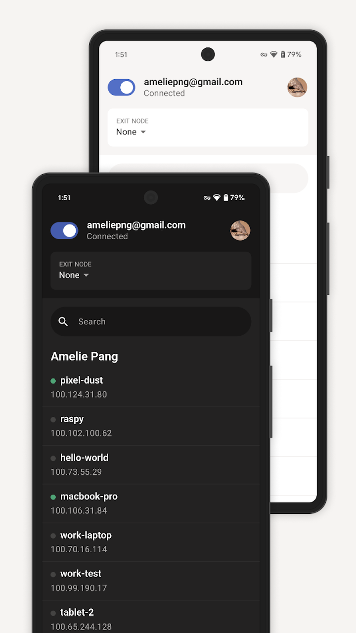 Tailscale screenshot