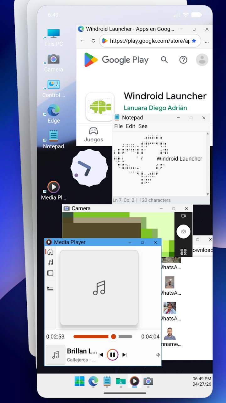 Windroid Launcher screenshot