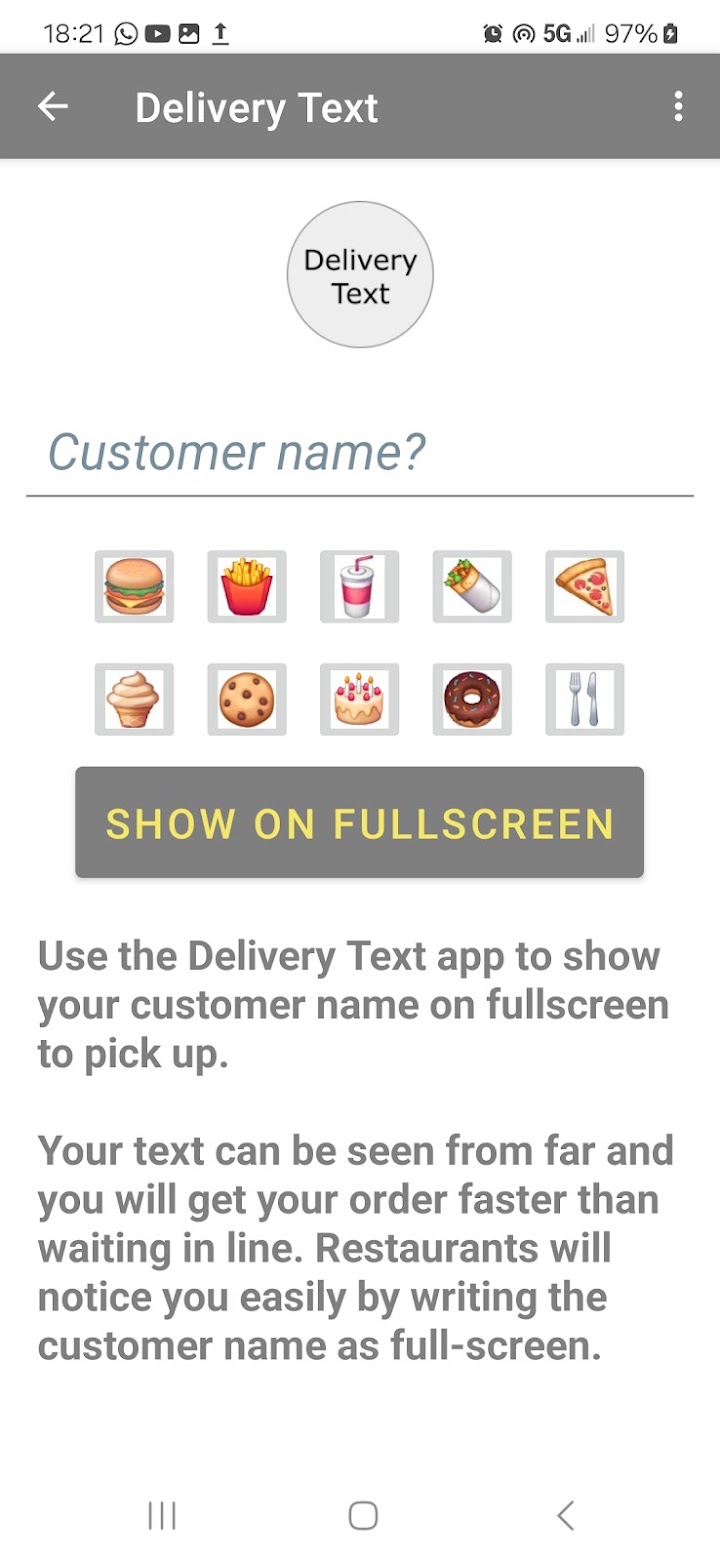 Delivery Text - Driver Sign screenshot